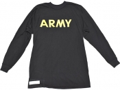 米軍実物 Army Physical Training PT APFU ロングスリーブシャツ Tシャツ MEDIUM ブラック 陸軍