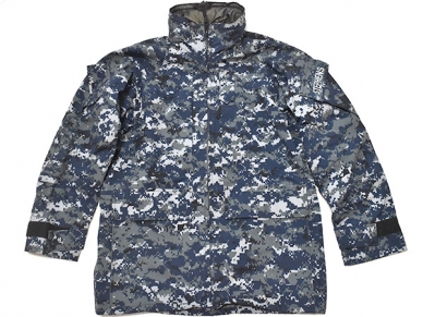 米軍実物 ECWCS NAVY NWU PARKA WORKING レインジャケット パーカー S-R 防水 海軍