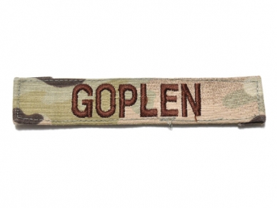 米軍実物 空軍 ネームタグ ネームテープ パッチ OCP/マルチカム GOPLEN