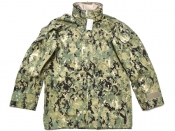 米軍実物 US NAVY PARKA WORKING TYPE III AOR2 レインジャケット パーカー XS-R 防水 海軍